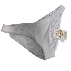 BECCA BY REBECCA VIRTUE WHITE SWIMMING BIKINI BOTTOM ONLY SIZE LARGE NEW